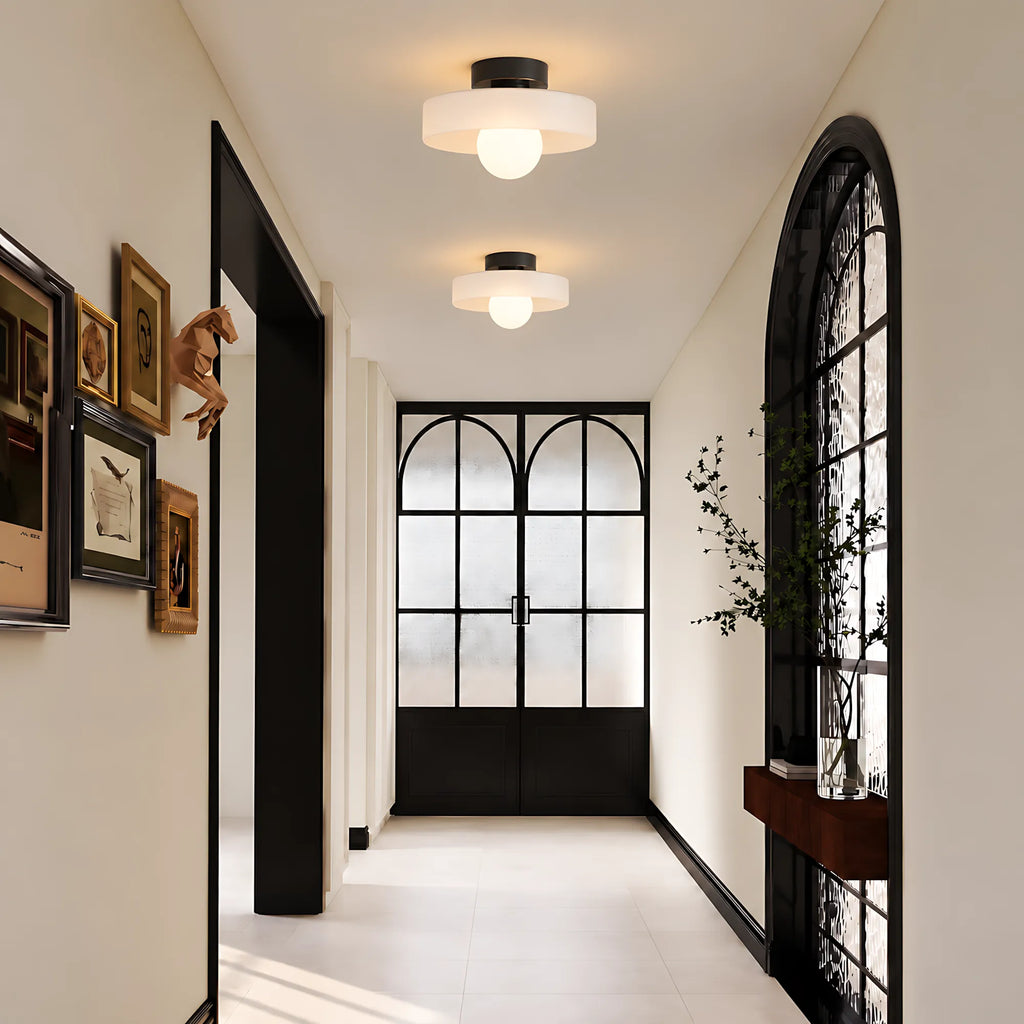 Vela Low-Profile Glass Ceiling Light