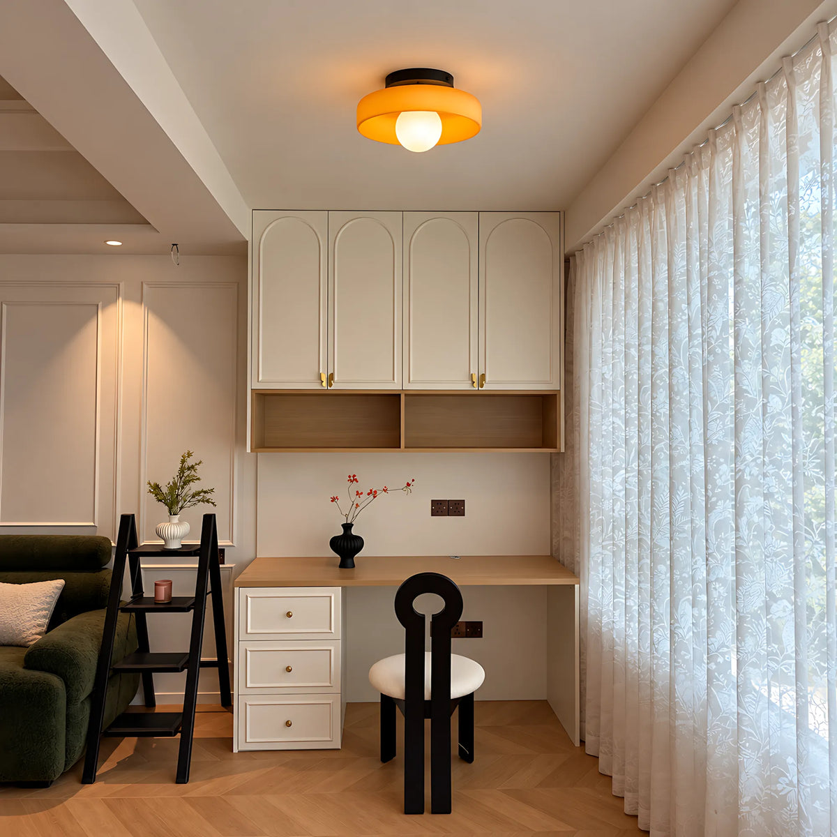 Vela Low-Profile Glass Ceiling Light