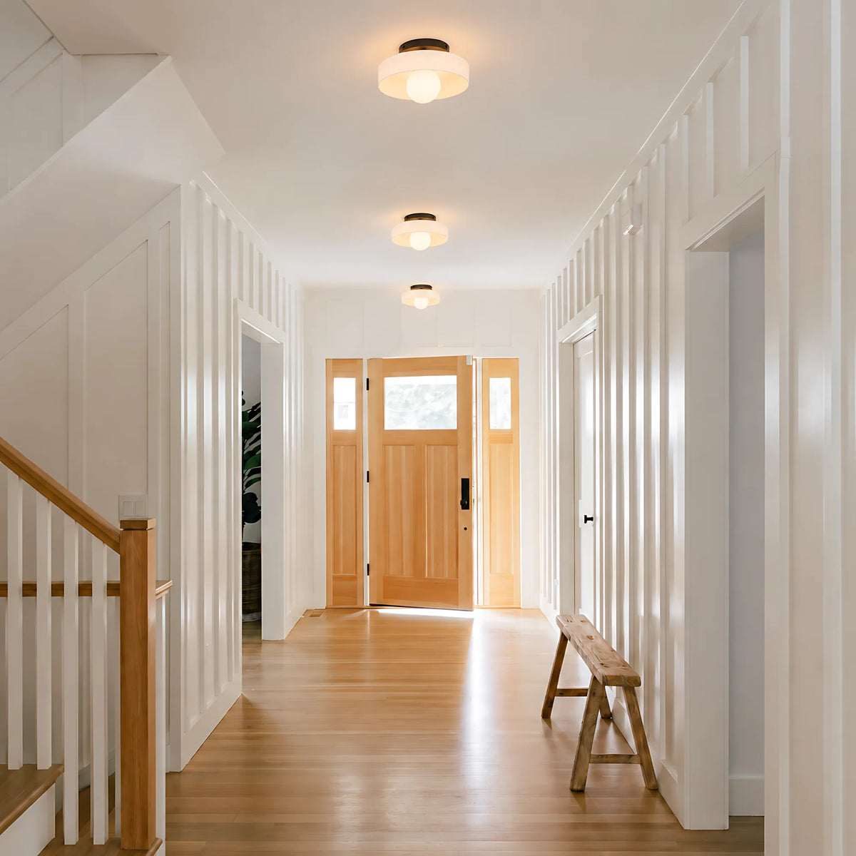 Vela Low-Profile Glass Ceiling Light
