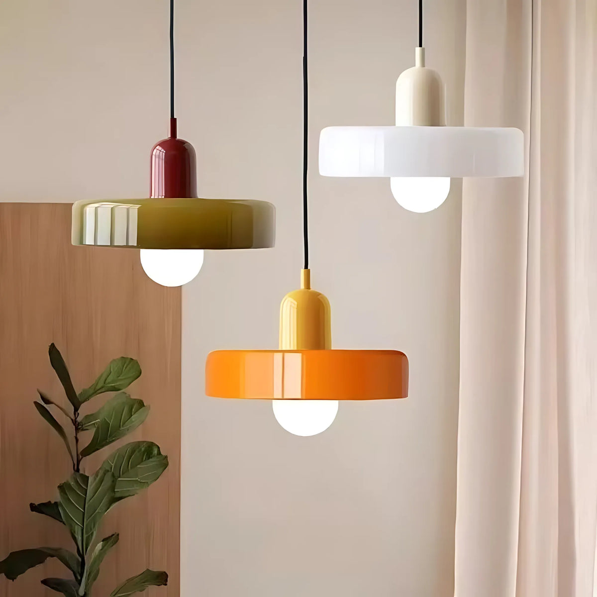 Vela Low-Profile Glass Pendant Light