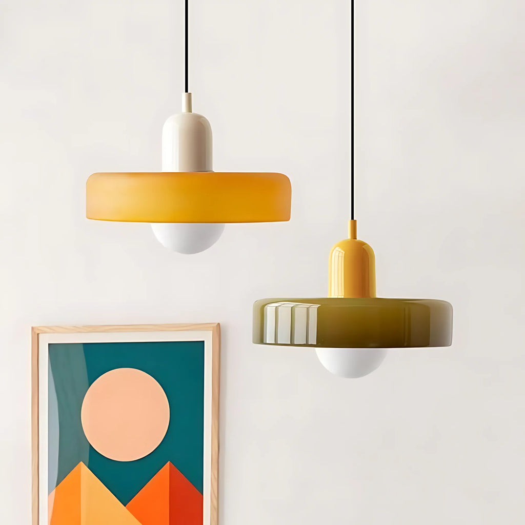 Vela Low-Profile Glass Pendant Light