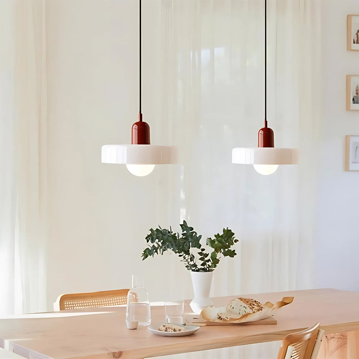 Vela Low-Profile Glass Pendant Light