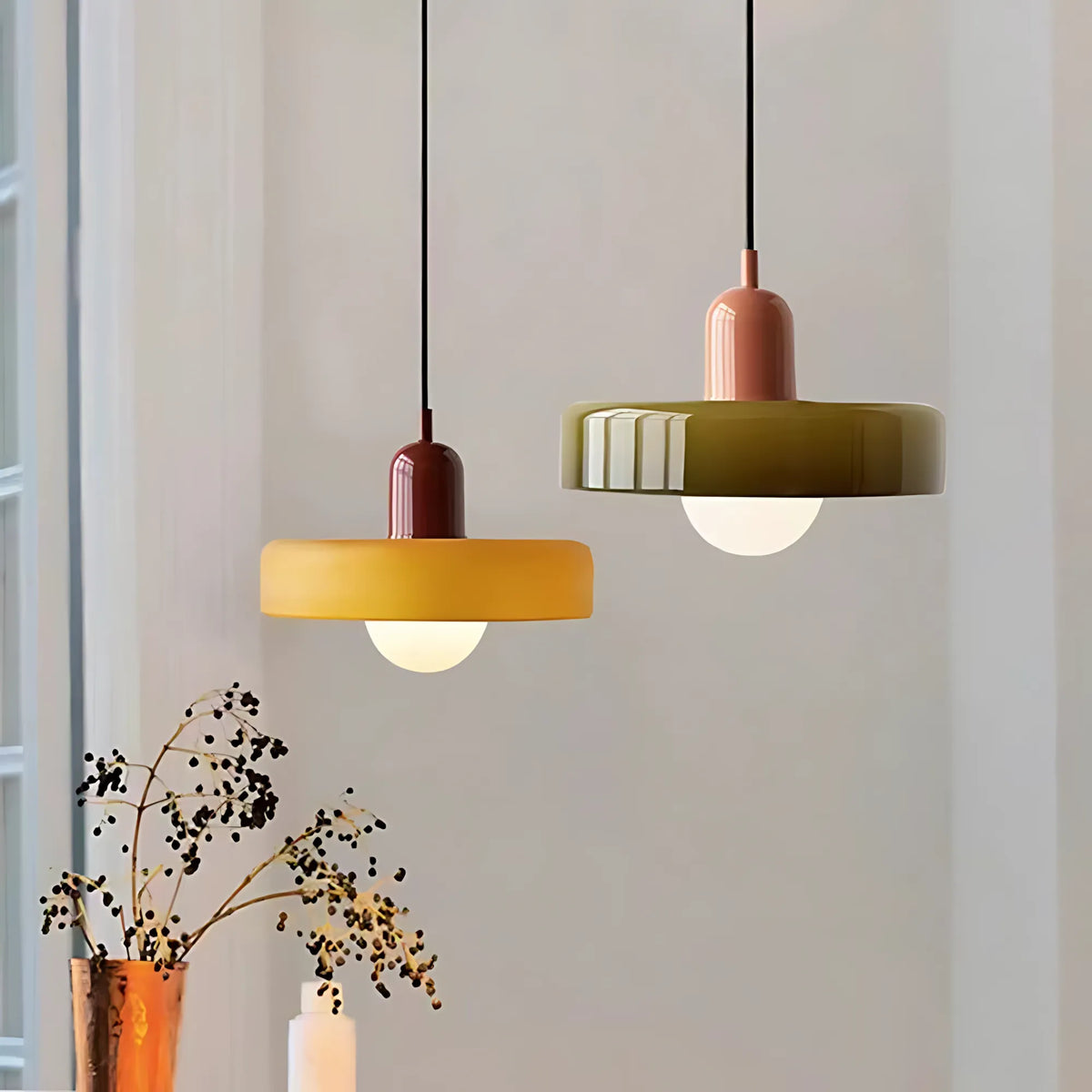 Vela Low-Profile Glass Pendant Light