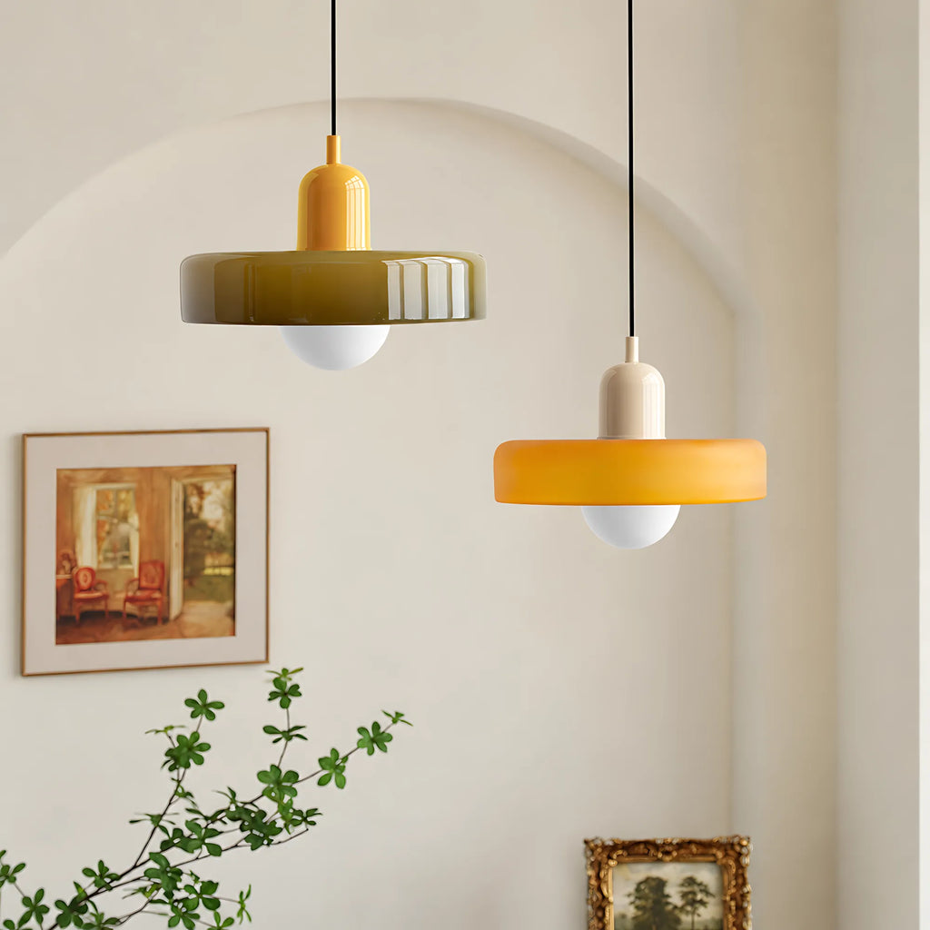Vela Low-Profile Glass Pendant Light
