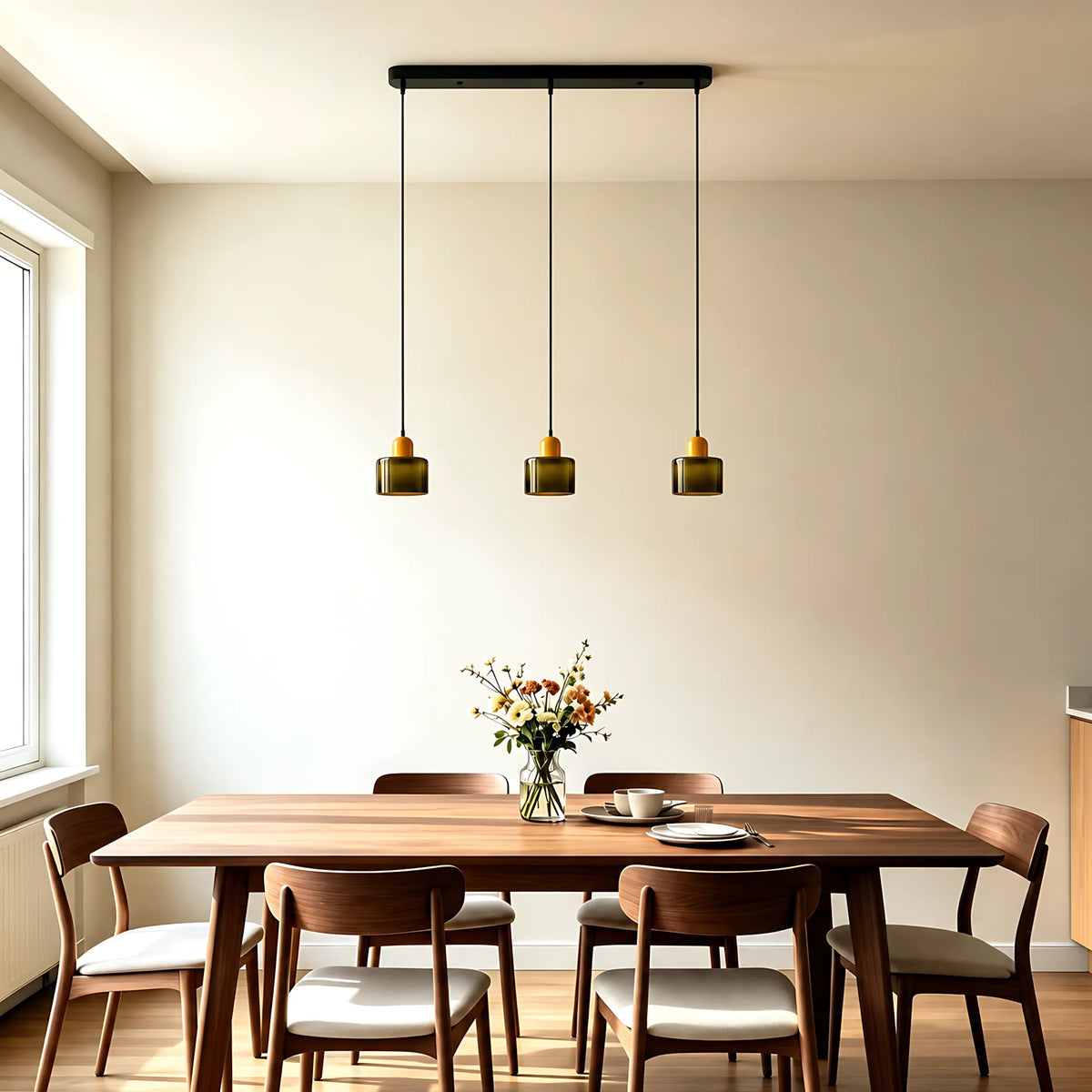 Vela Tall-Profile Glass Pendant Light
