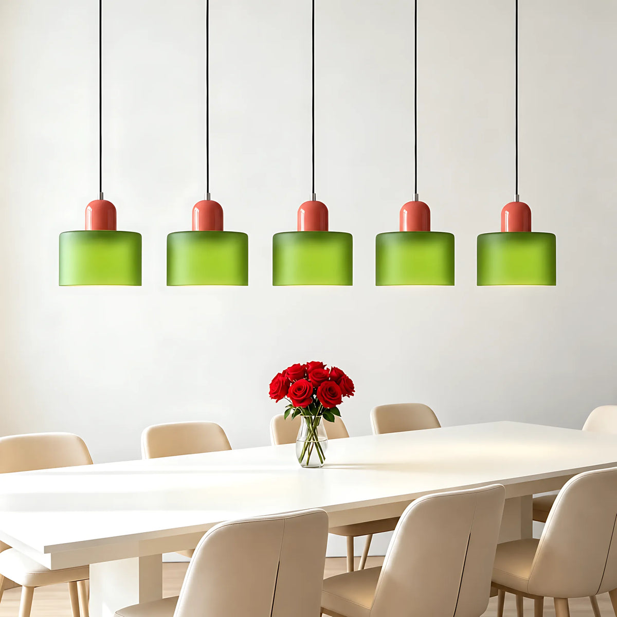 Vela Tall-Profile Glass Pendant Light
