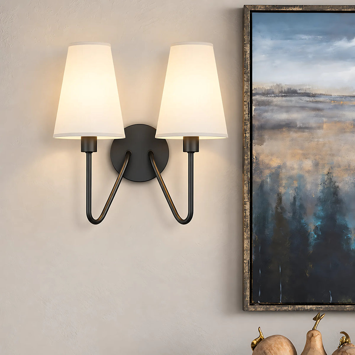 Velmora Fabric Shade Wall Light