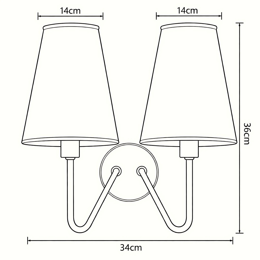 Velmora Fabric Shade Wall Light