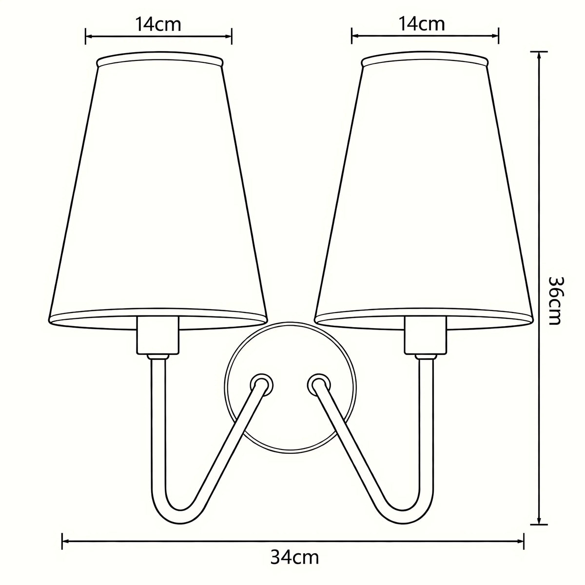 Velmora Fabric Shade Wall Light