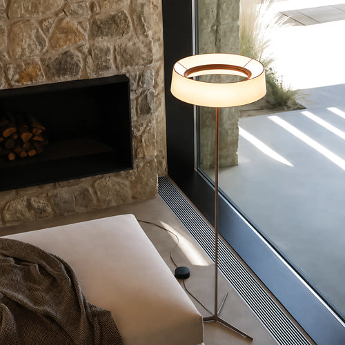 Veyra Modern Minimalist Fabric Shade Floor Lamp