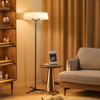 Veyra Modern Minimalist Fabric Shade Floor Lamp