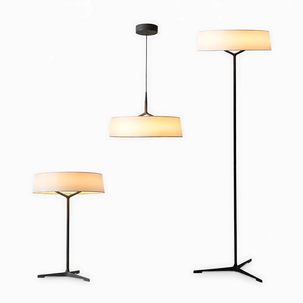 Veyra Modern Minimalist Fabric Shade Floor Lamp