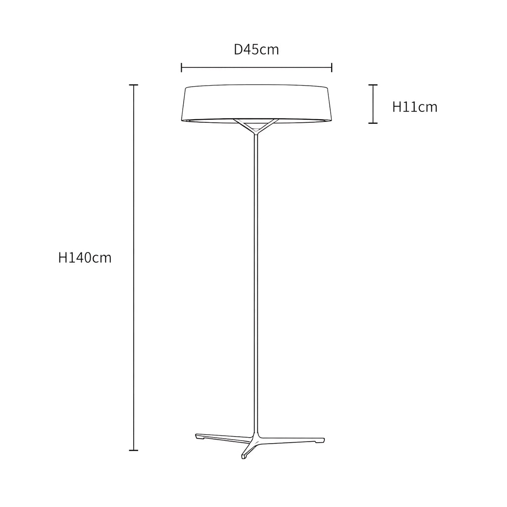 Veyra Modern Minimalist Fabric Shade Floor Lamp
