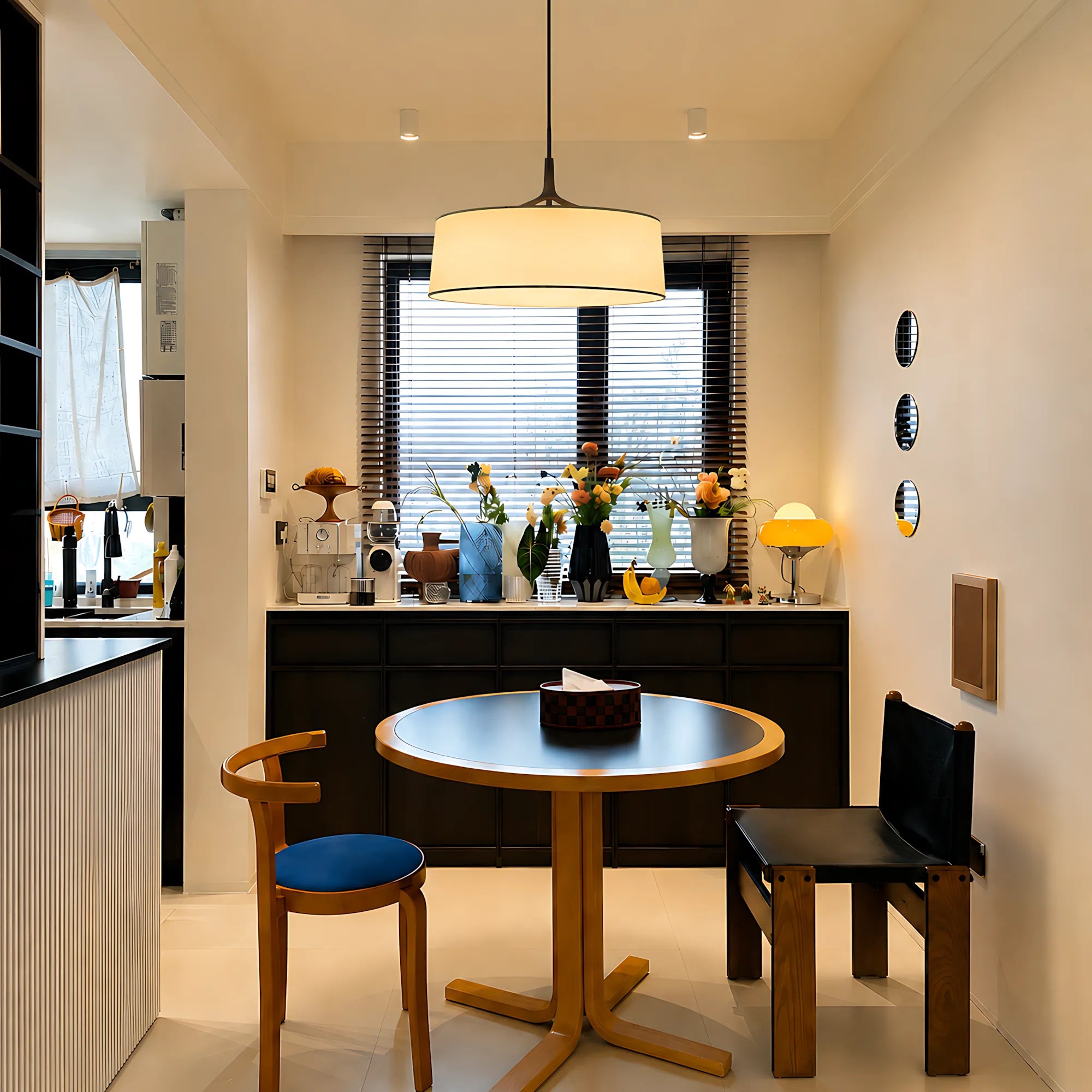 Veyra Modern Minimalist Fabric Shade Pendant Light