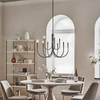 Vintage Curved-Arm Chandelier