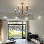 Vintage Curved-Arm Chandelier