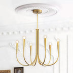 Vintage Curved-Arm Chandelier