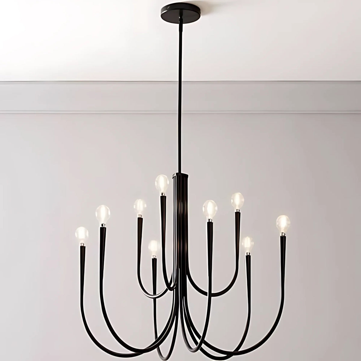 Vintage Curved-Arm Chandelier