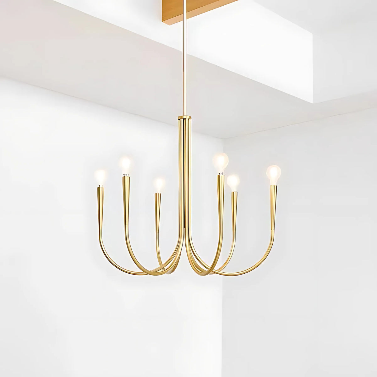 Vintage Curved-Arm Chandelier