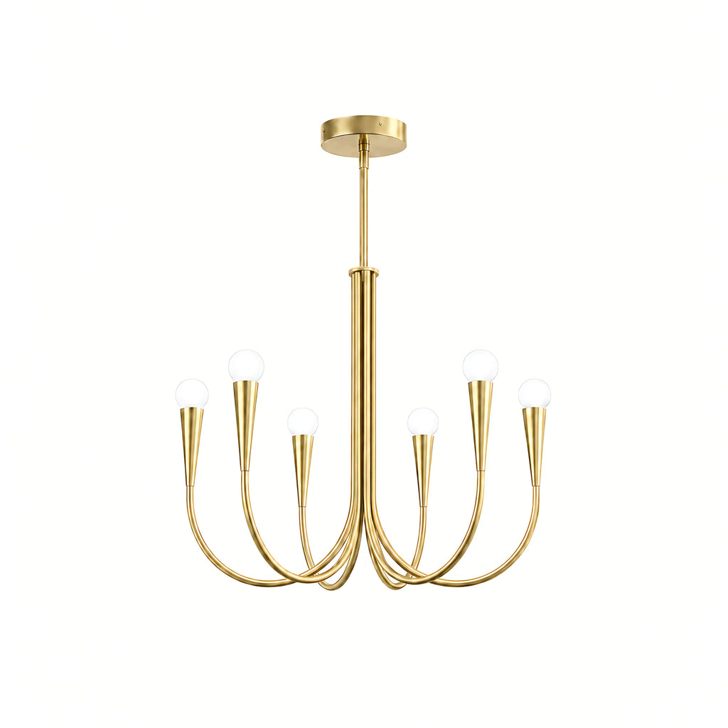 Vintage Curved-Arm Chandelier