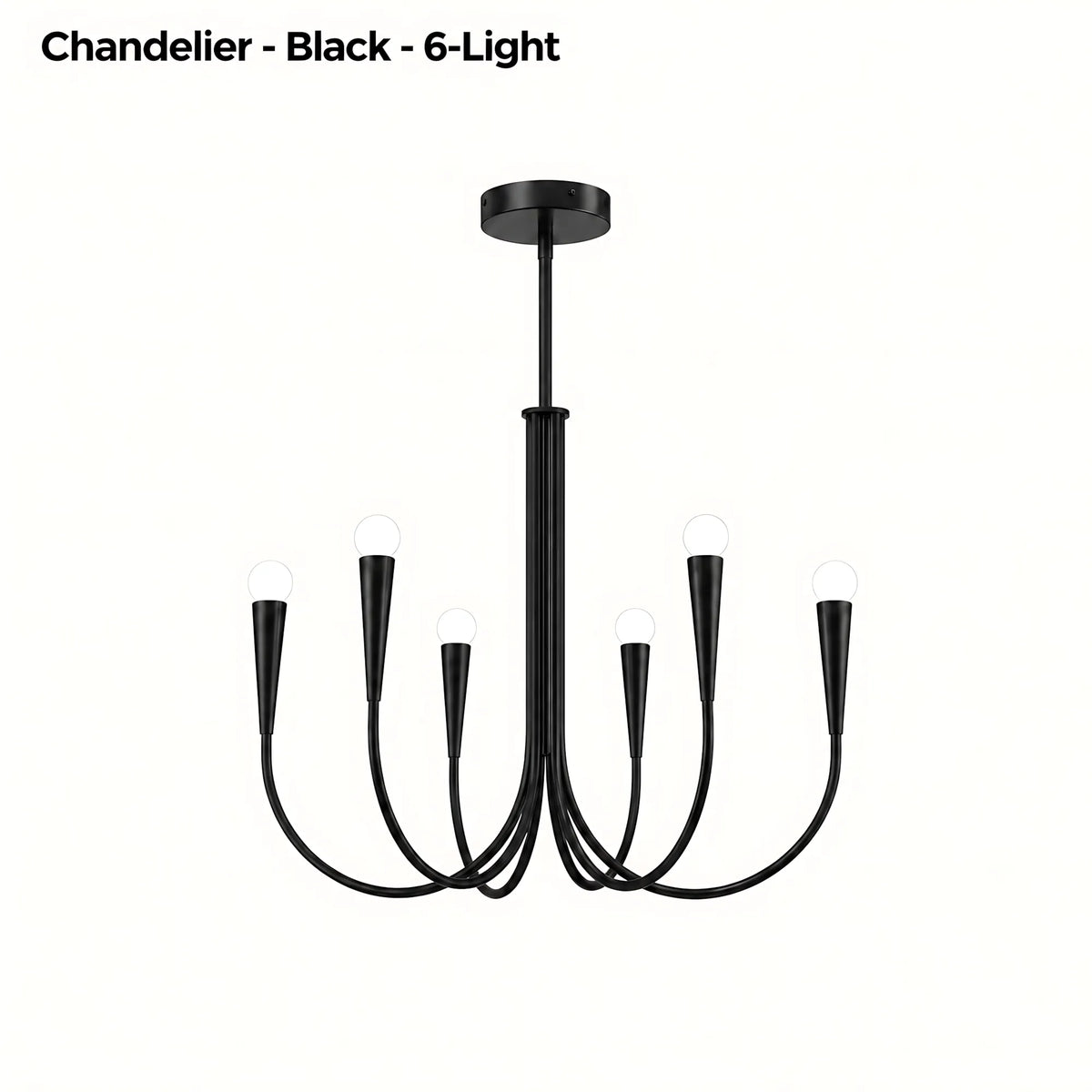 Vintage Curved-Arm Chandelier
