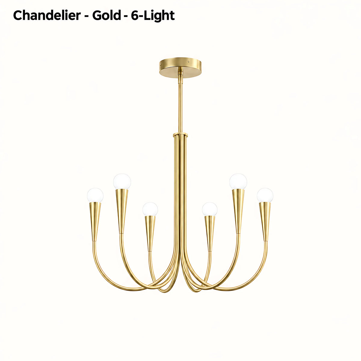 Vintage Curved-Arm Chandelier