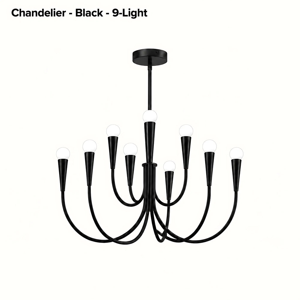 Vintage Curved-Arm Chandelier
