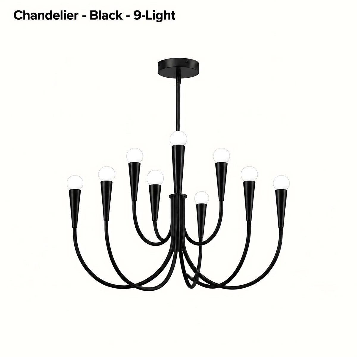 Vintage Curved-Arm Chandelier