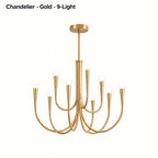 Vintage Curved-Arm Chandelier