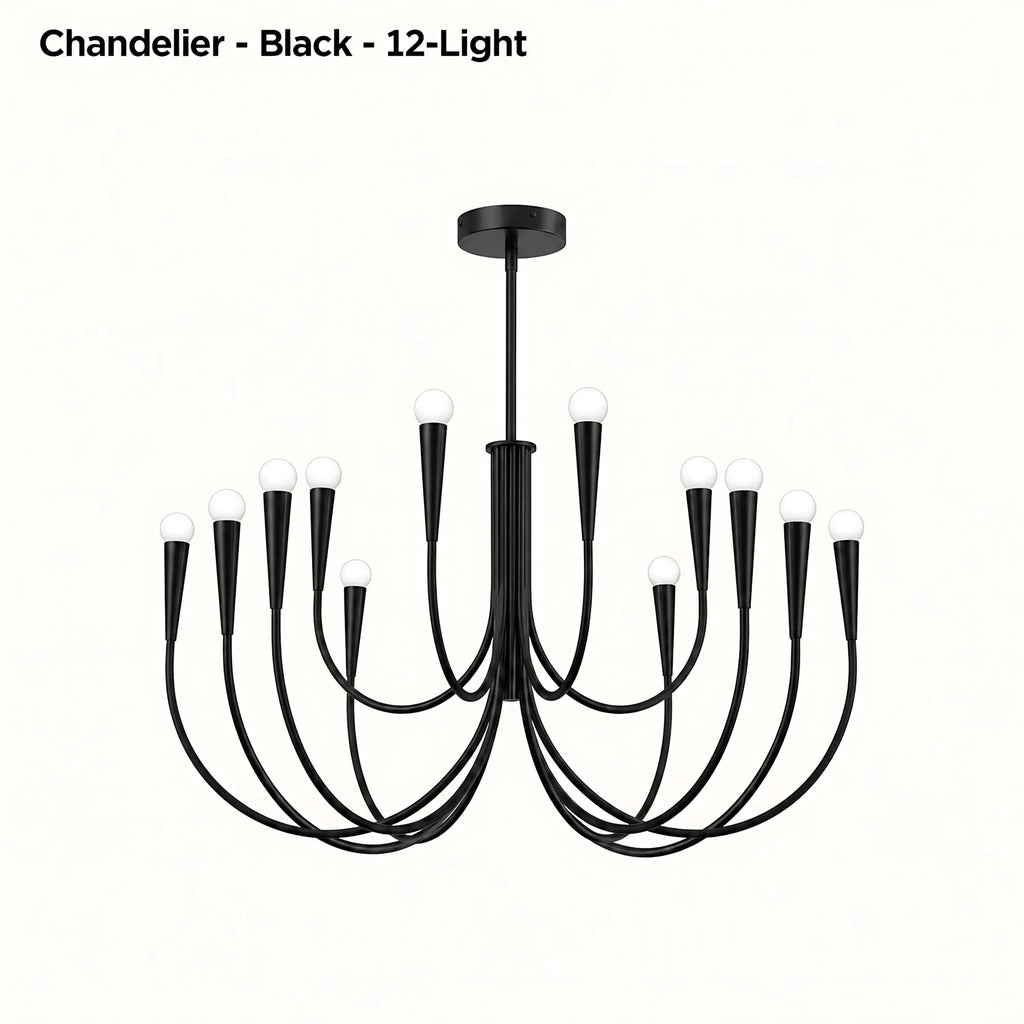 Vintage Curved-Arm Chandelier