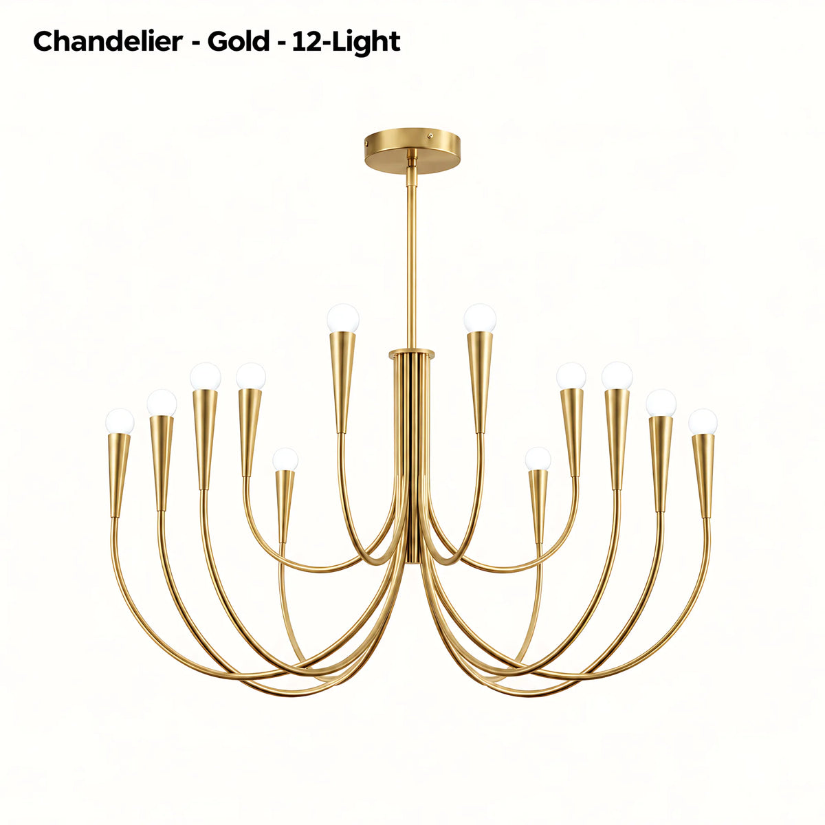Vintage Curved-Arm Chandelier