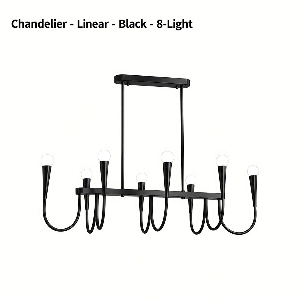 Vintage Curved-Arm Chandelier