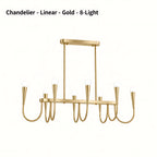 Vintage Curved-Arm Chandelier