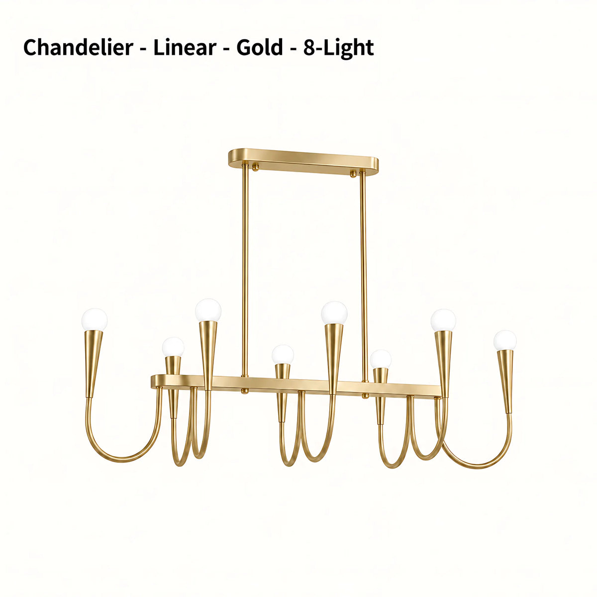 Vintage Curved-Arm Chandelier