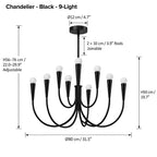 Vintage Curved-Arm Chandelier