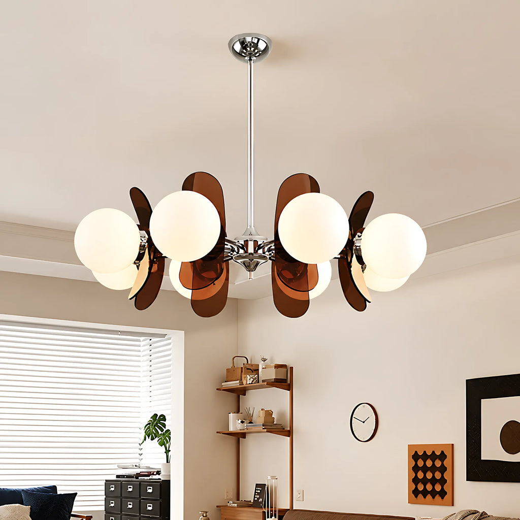 Vintage Petal Globe Chandelier
