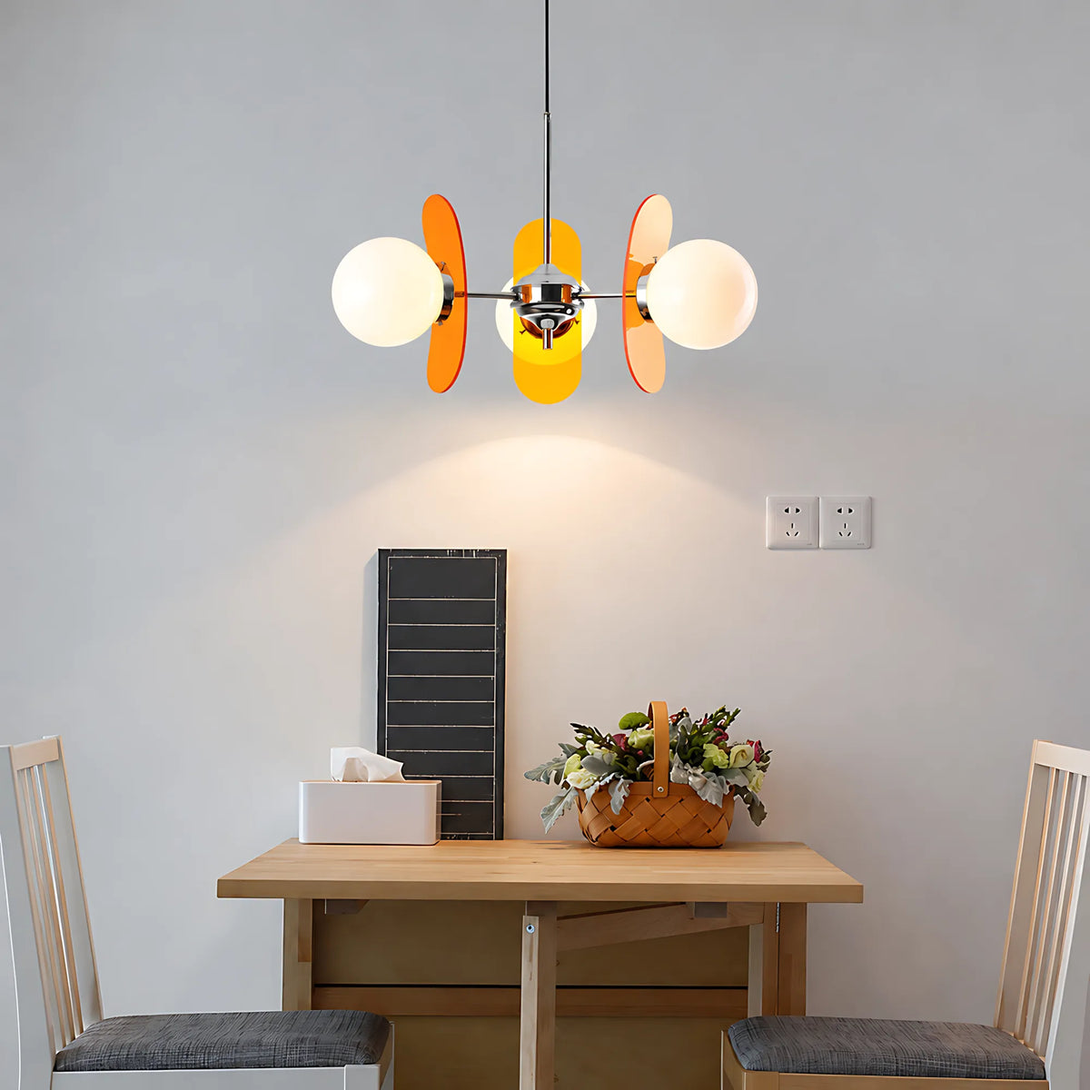 Vintage Petal Globe Chandelier