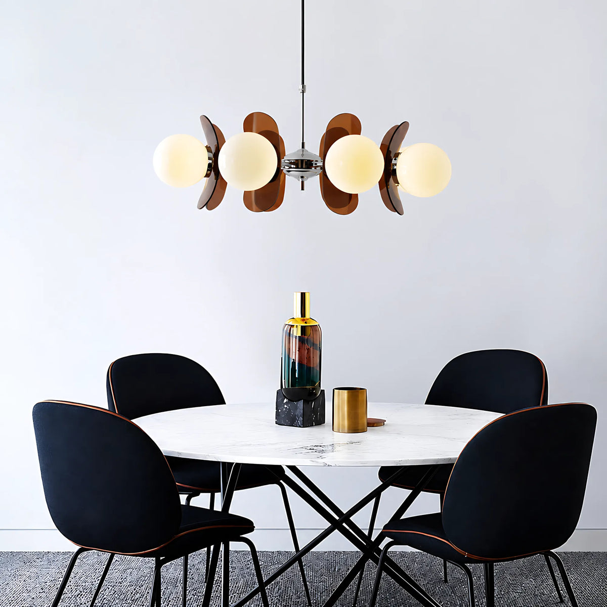 Vintage Petal Globe Chandelier