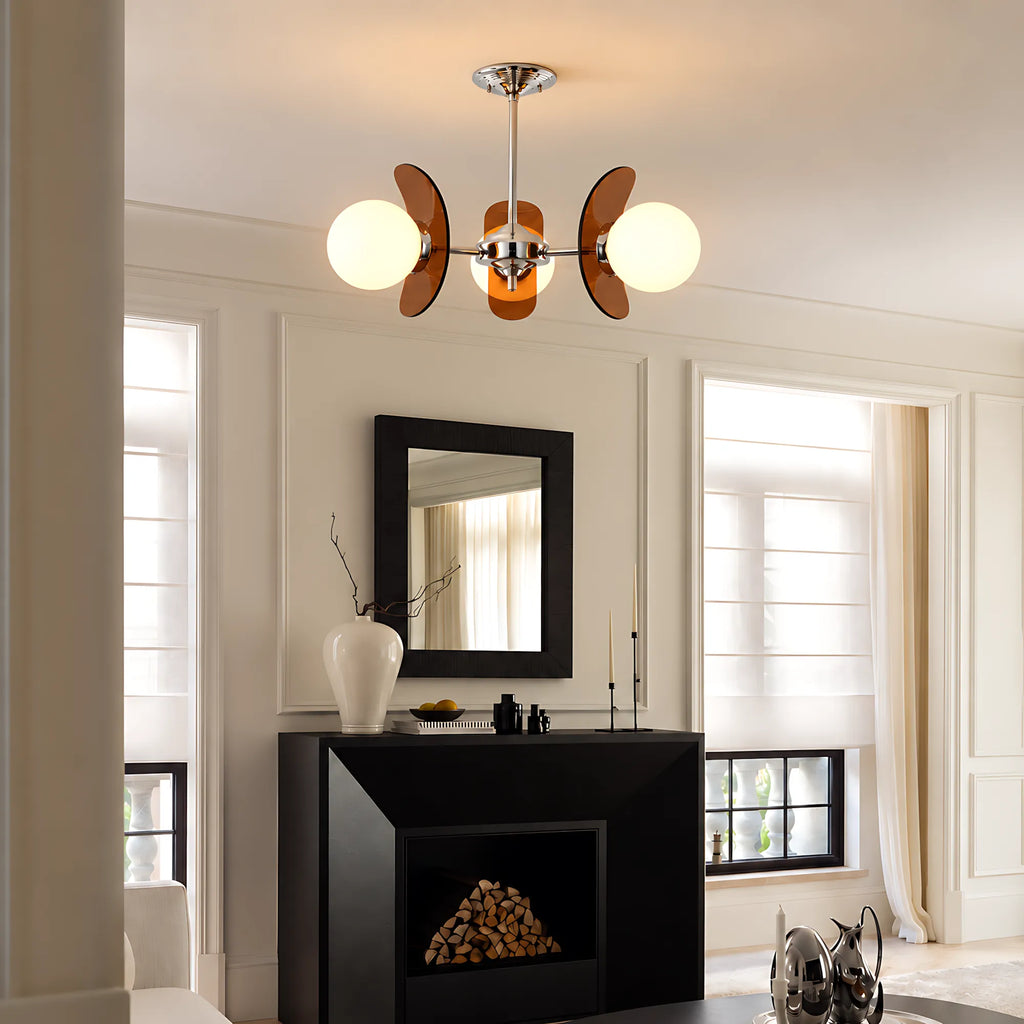 Vintage Petal Globe Chandelier