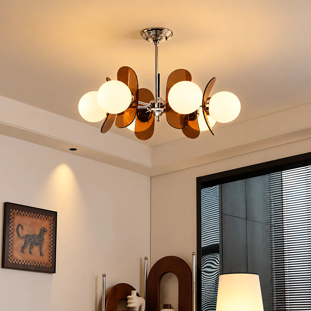 Vintage Petal Globe Chandelier
