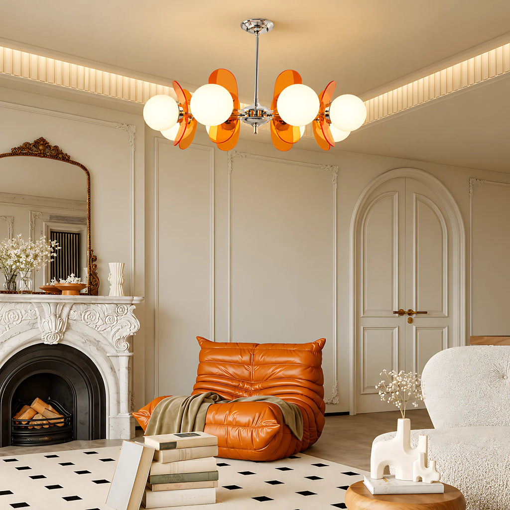 Vintage Petal Globe Chandelier