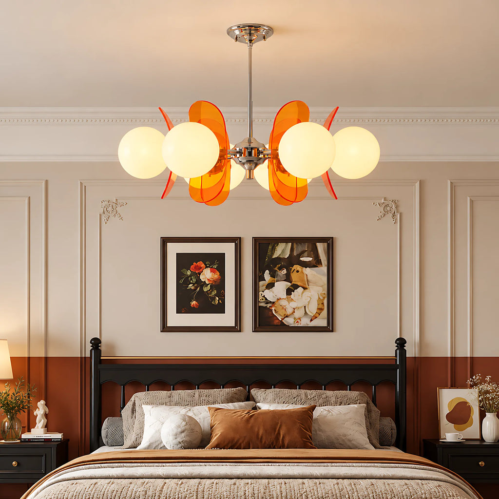 Vintage Petal Globe Chandelier