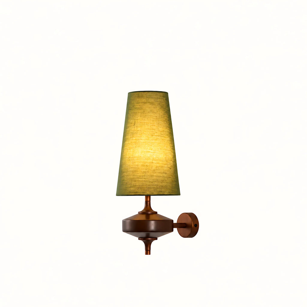 Vintage Tapered Fabric Wall Light