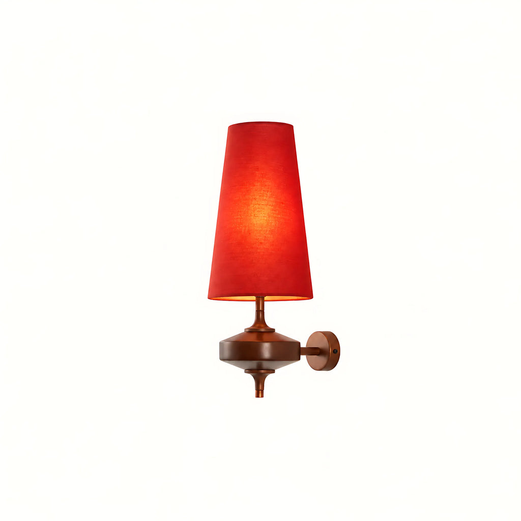 Vintage Tapered Fabric Wall Light