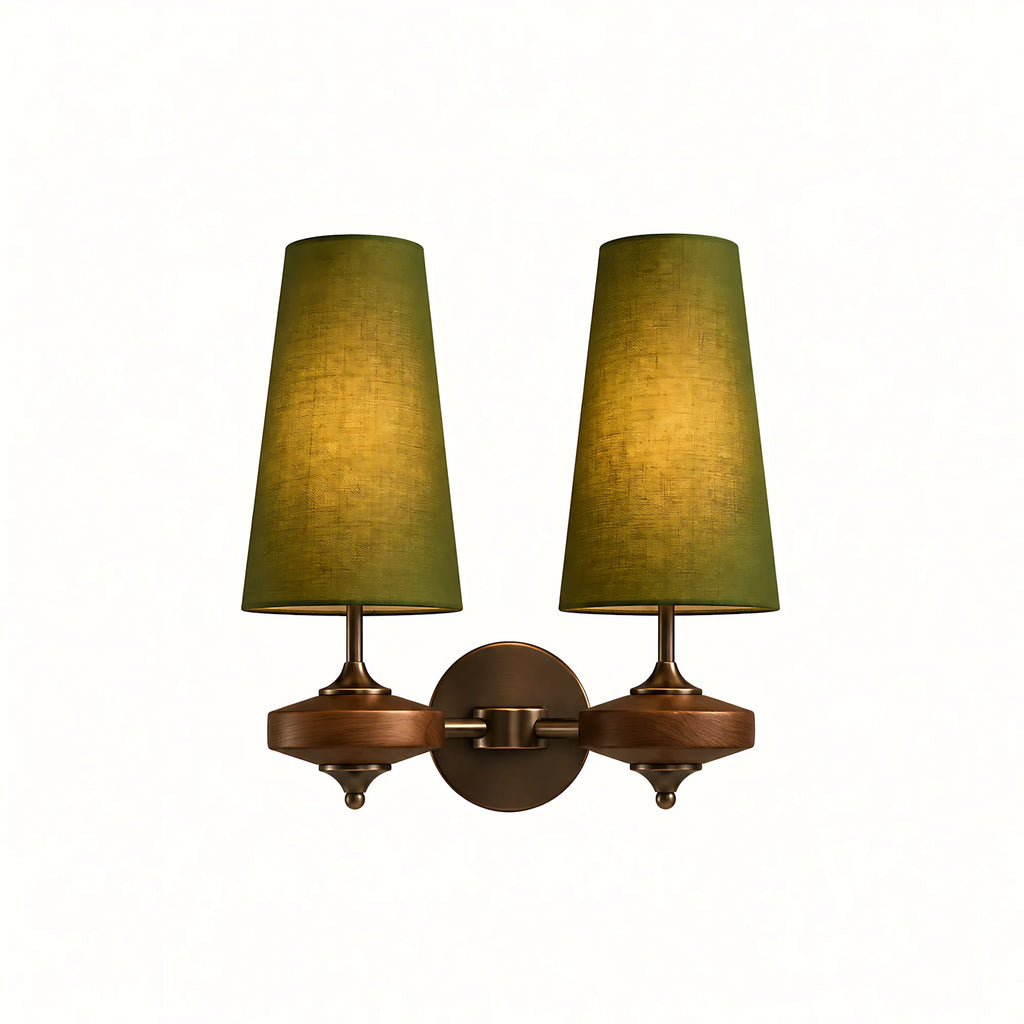 Vintage Tapered Fabric Wall Light