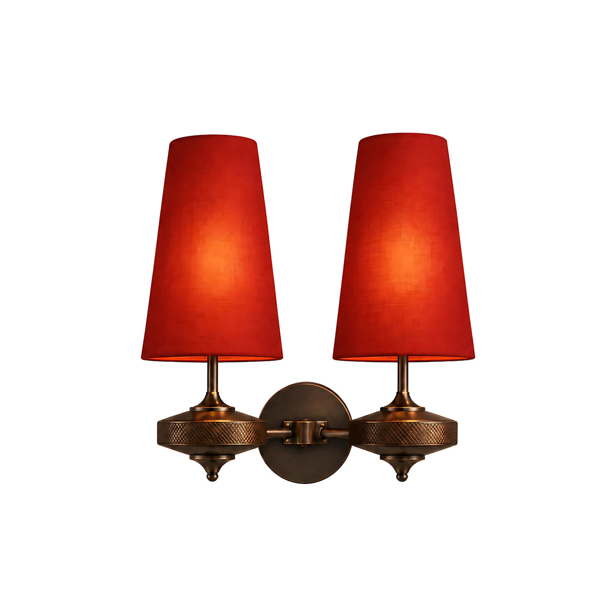 Vintage Tapered Fabric Wall Light
