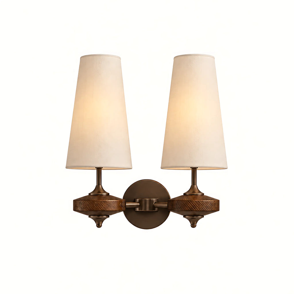 Vintage Tapered Fabric Wall Light
