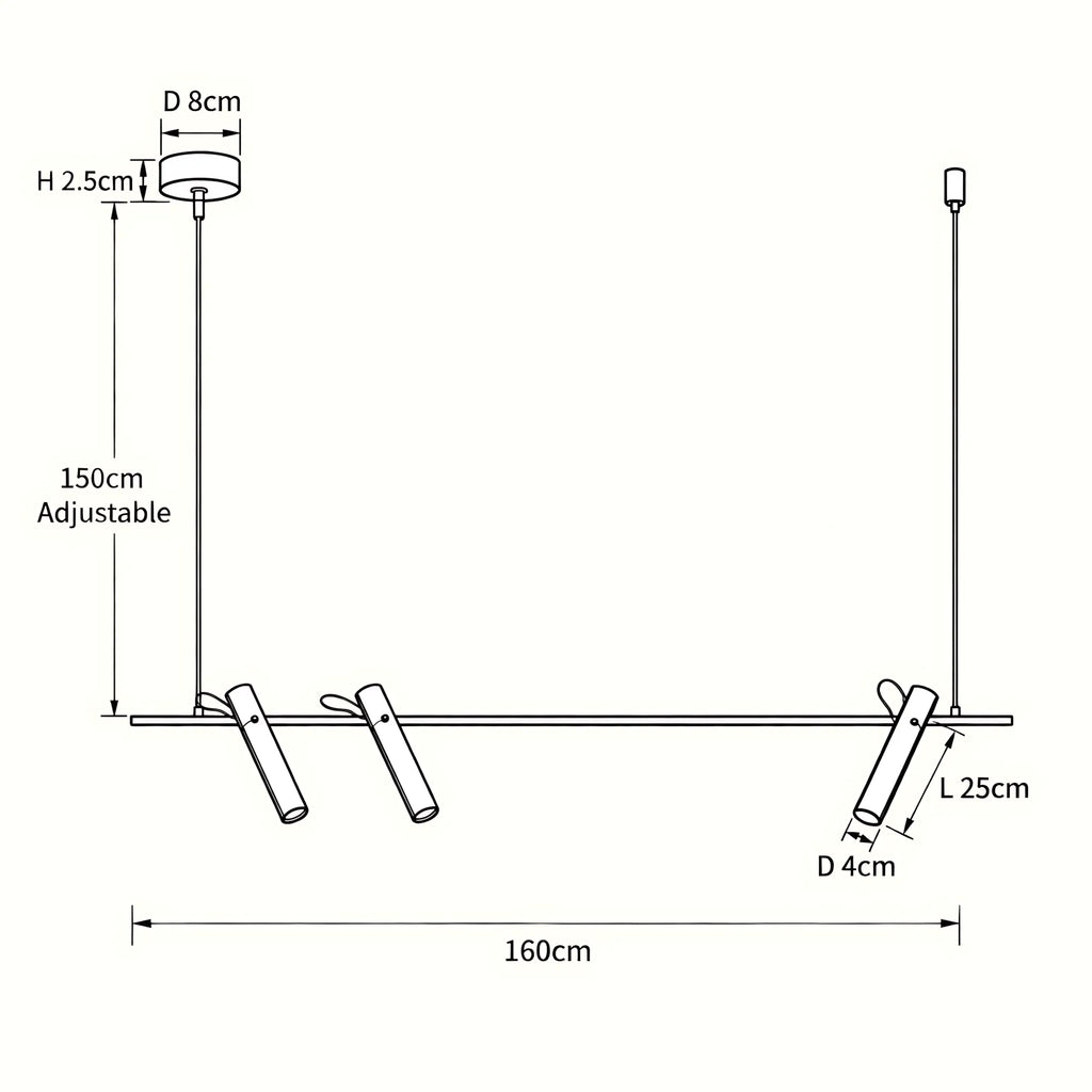 Virello Adjustable Double-Rod Spotlight Pendant Light