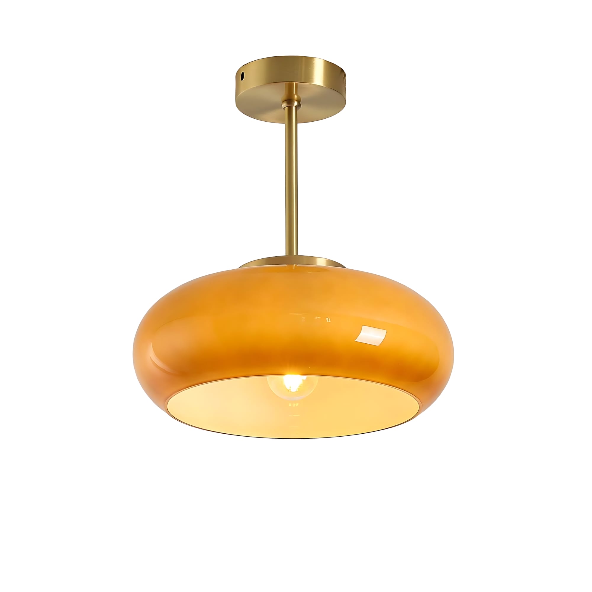 Luna Amber Glass Pendant Light Ceshi